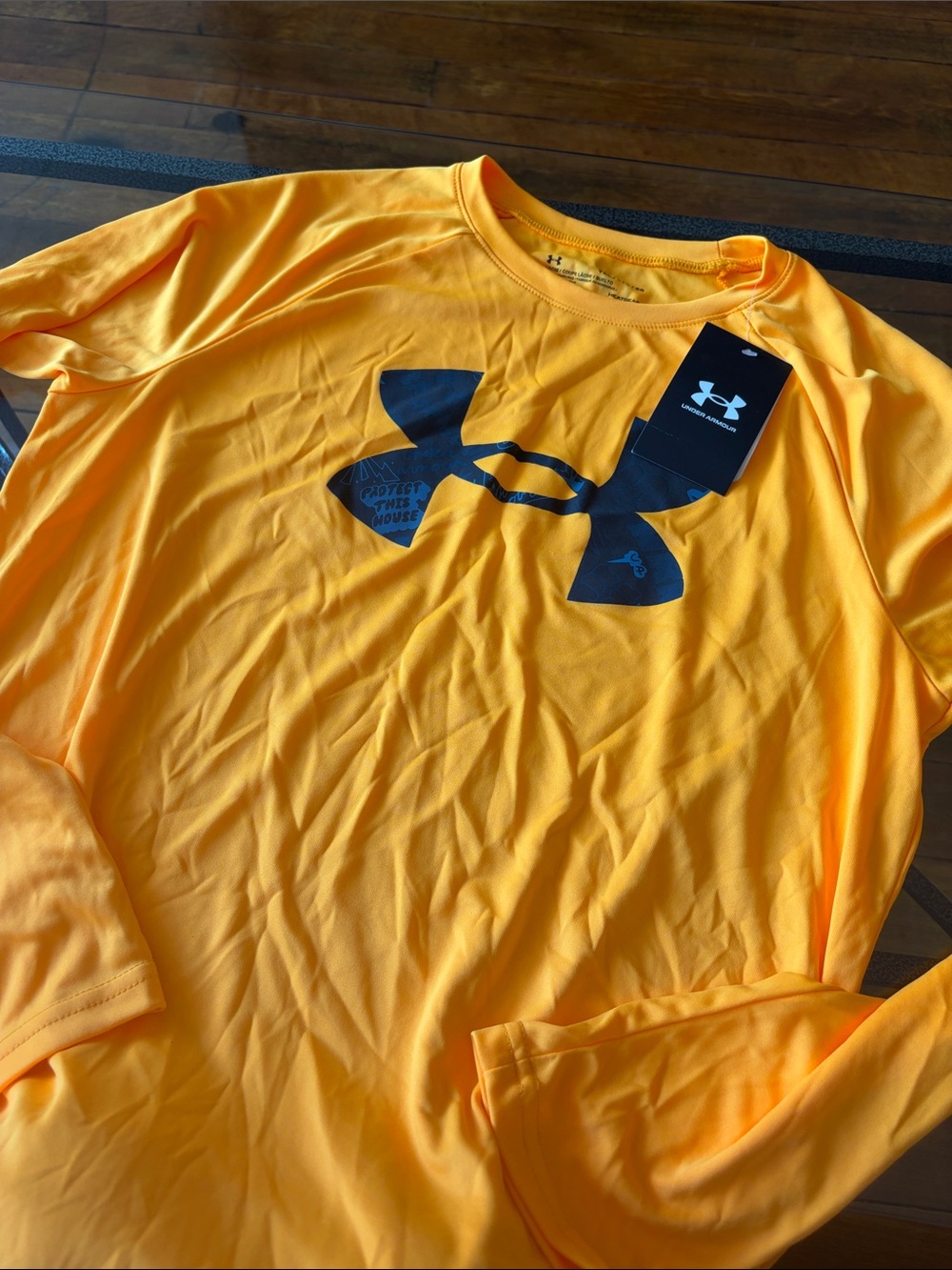Under Armour Men’s Long Sleeve Performance Tee - Yellow/Black Logo